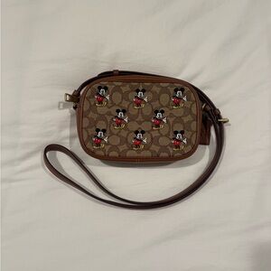 Couch x Disney Mickey Mouse Print Signature Jacquard Mini Jamie Camera Bag